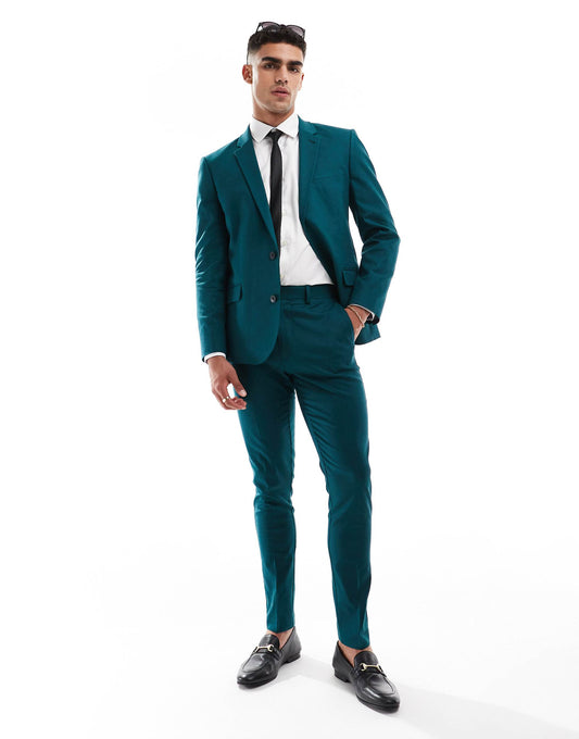 Skinny With Linen Suit Trouser