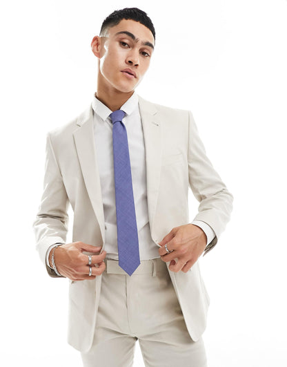Skinny Linen Suit Jacket