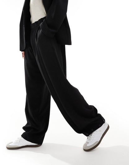 Soft Tailored Wide Suit Trousers