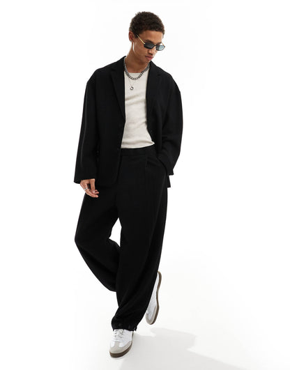 Soft Tailored Wide Suit Trousers