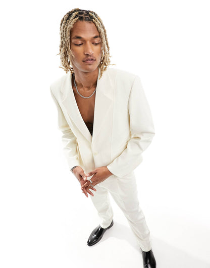 Slim Fit Suit Jacket With Panel Detail