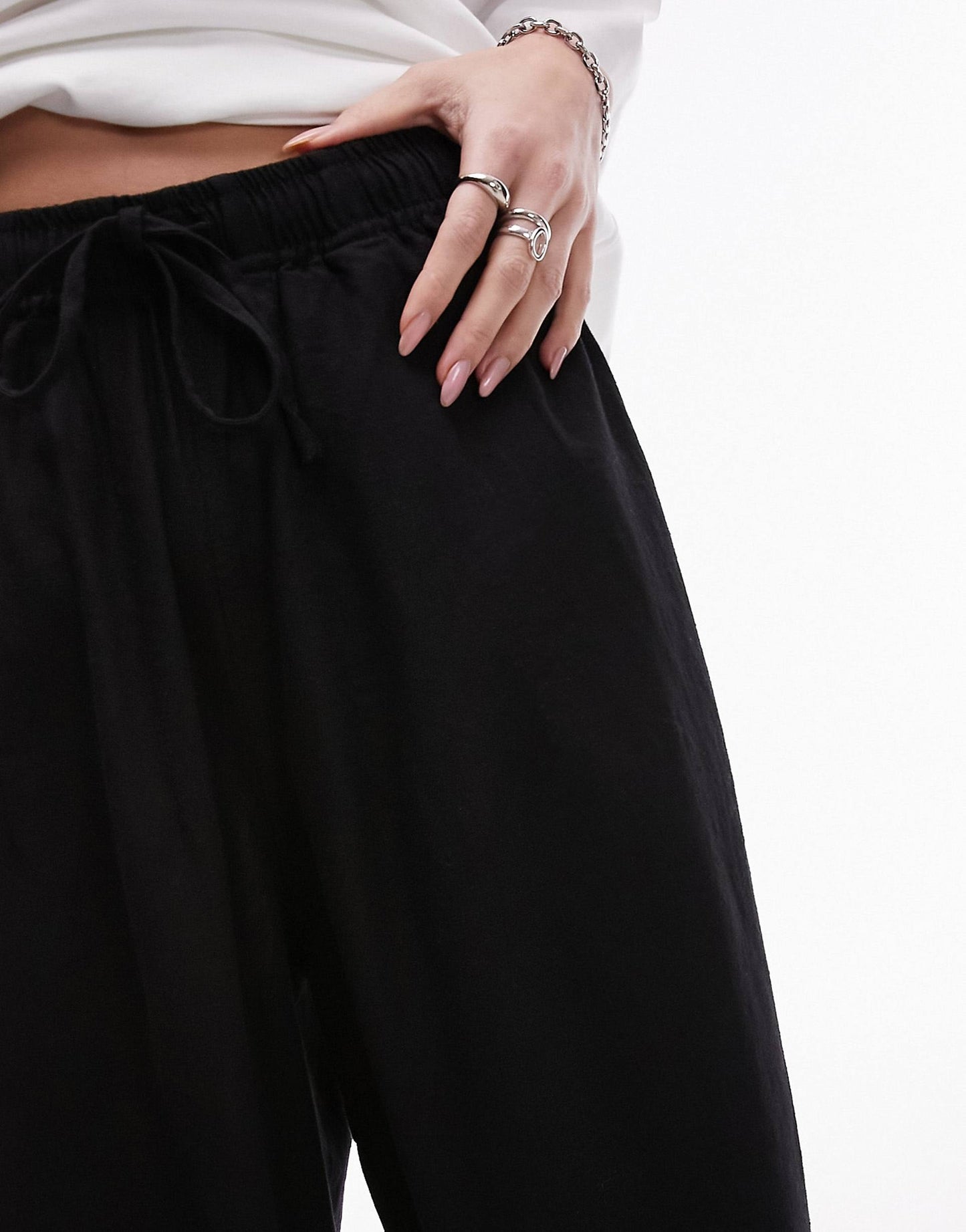 Linen Blend Balloon Trouser