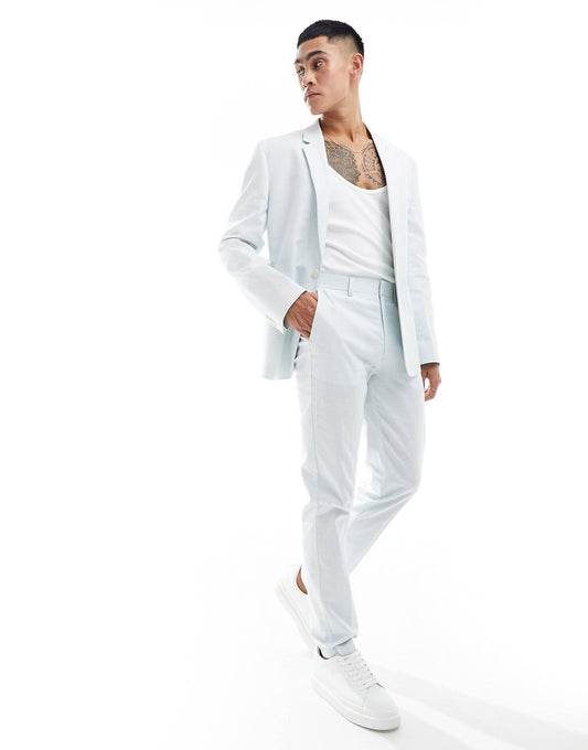 Slim Gingham Suit Trouser