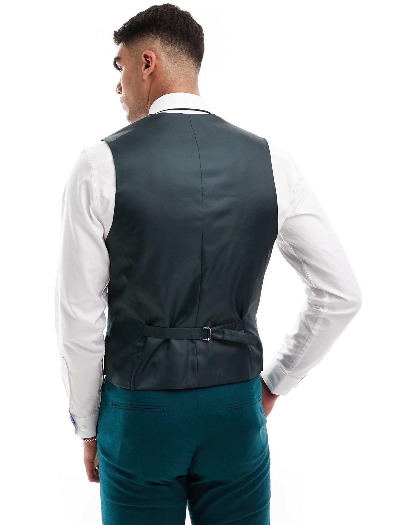 Slim With Linen Suit Waistcoat