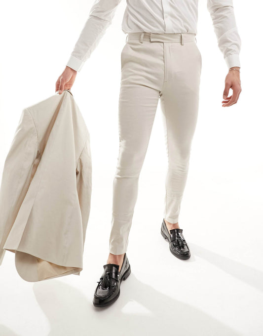 Super Skinny With Linen Suit Trouser