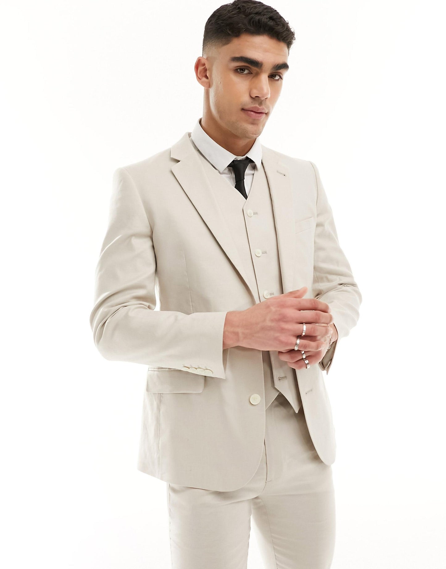 Super Skinny With Linen Suit Jacket