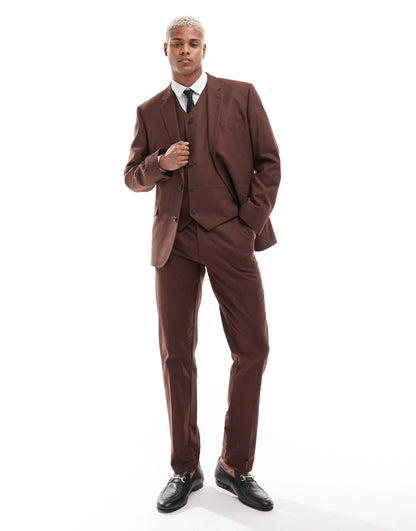 Slim With Linen Suit Jacket
