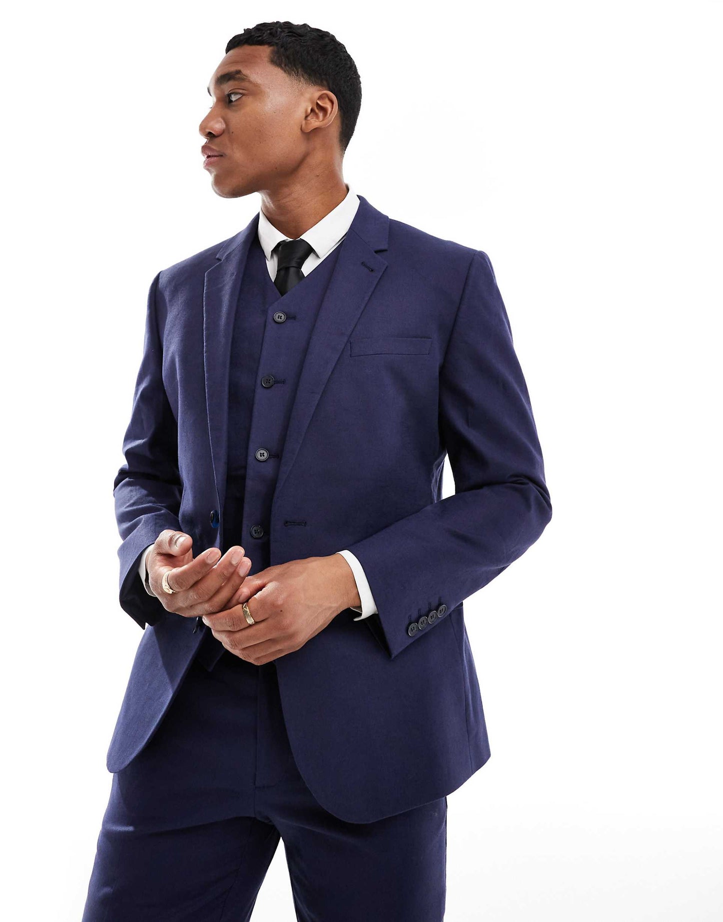 Slim With Linen Suit Jacket