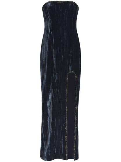 Eponine Strapless Velvet Gown