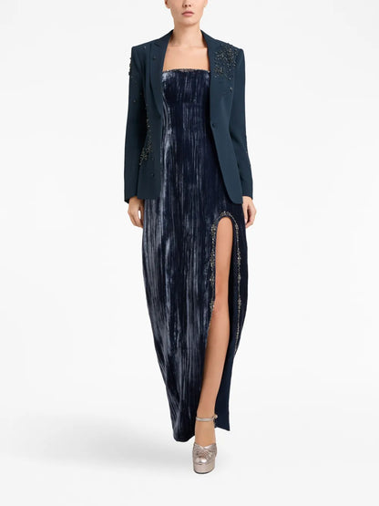 Eponine Strapless Velvet Gown