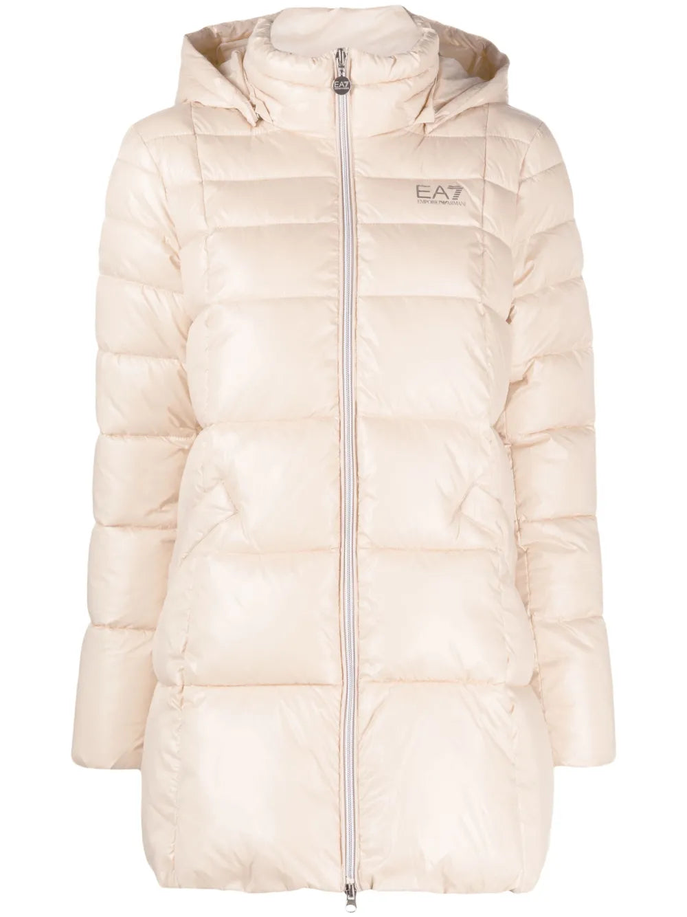 Logo-Print Hooded Padded Jacket