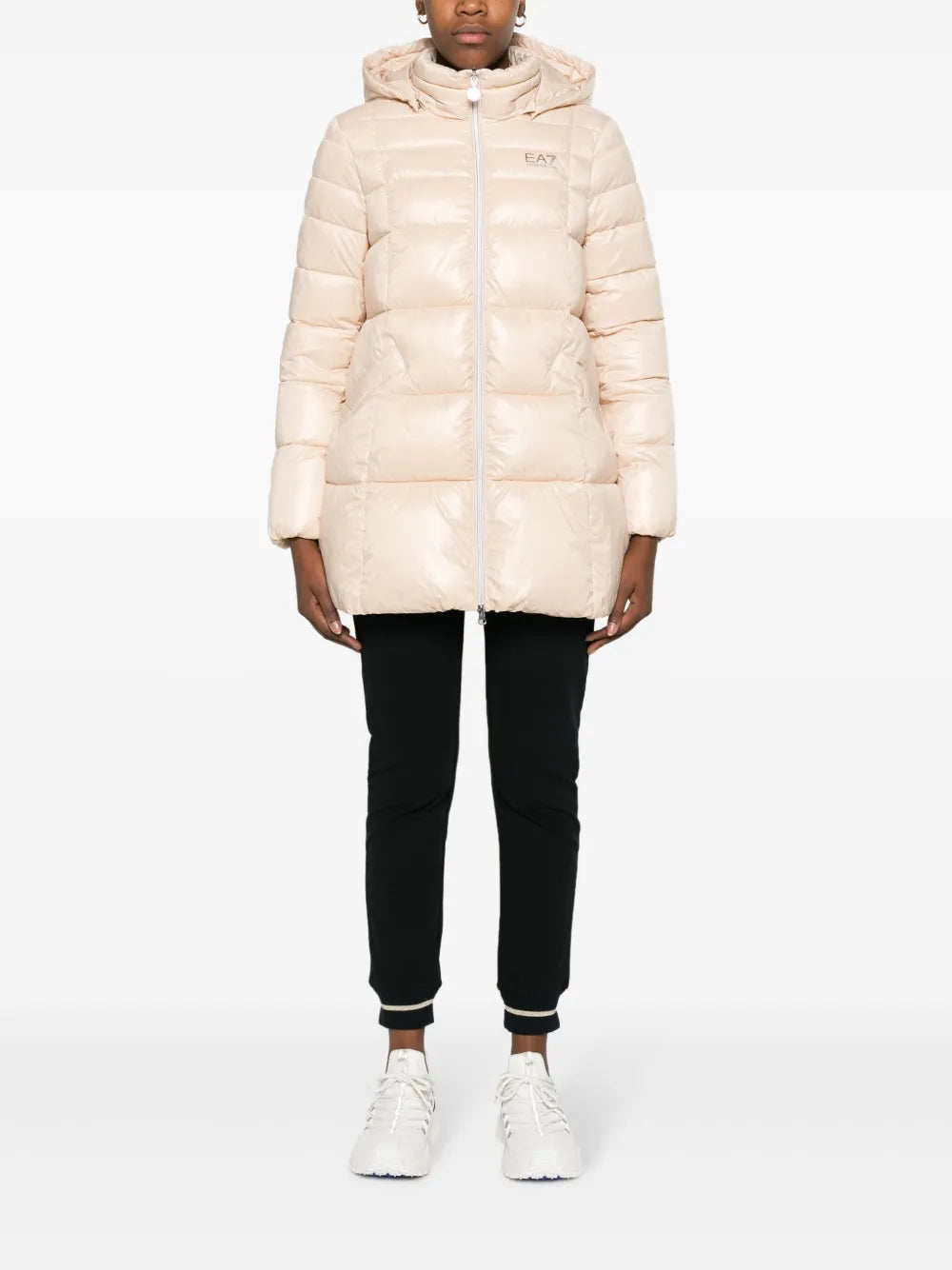 Logo-Print Hooded Padded Jacket
