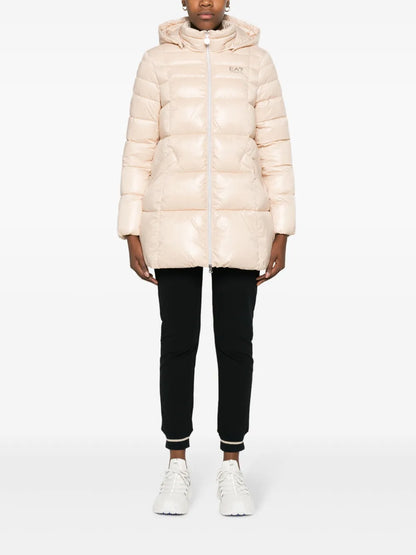 Logo-Print Hooded Padded Jacket