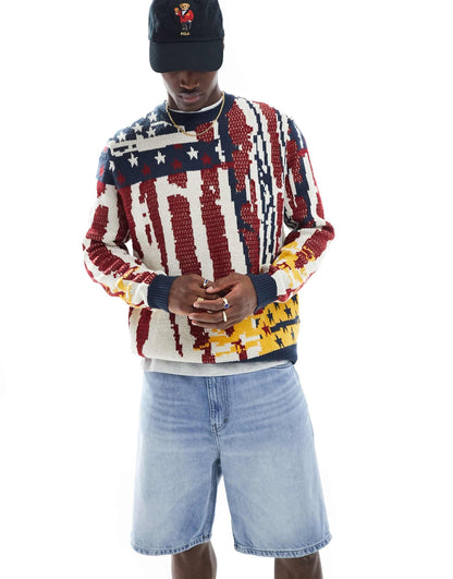 Relaxed Knitted Crew Neck Jumper