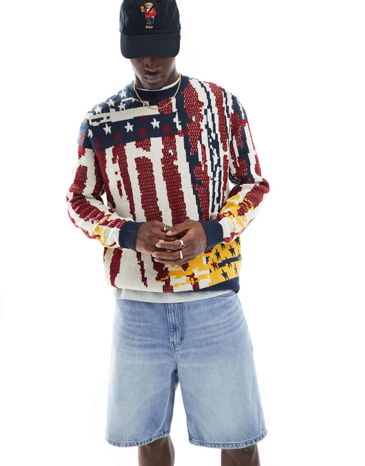 Relaxed Knitted Crew Neck Jumper