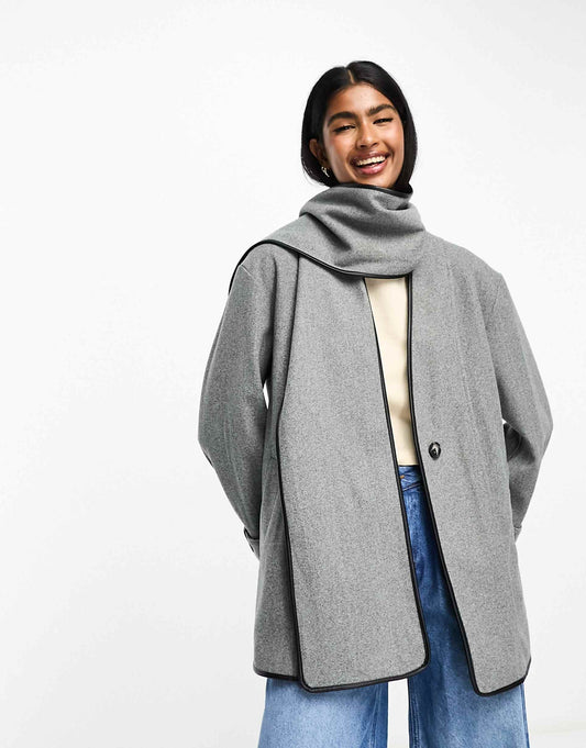 Wool Scarf Coat