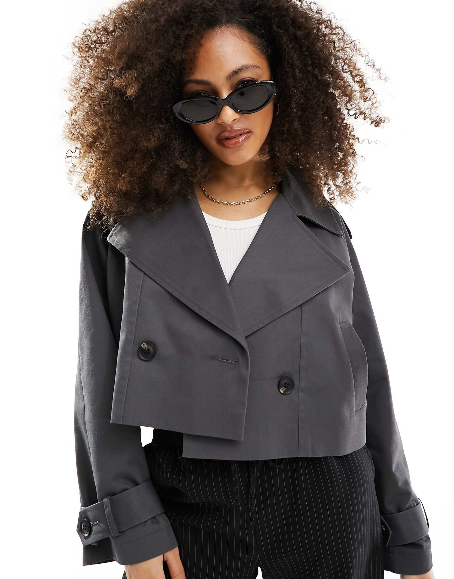 Cropped Trench Coat