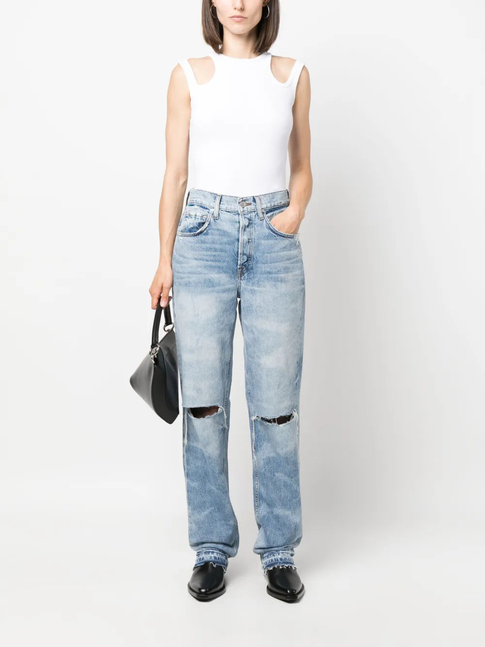 Kate Straight-Leg Ripped Jeans