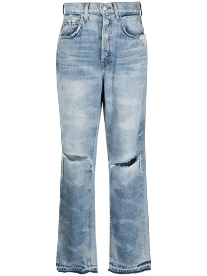 Kate Straight-Leg Ripped Jeans