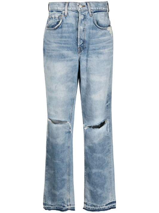 Kate Straight-Leg Ripped Jeans