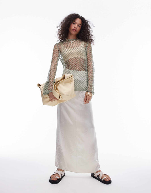 Knitted Open Stitch Top