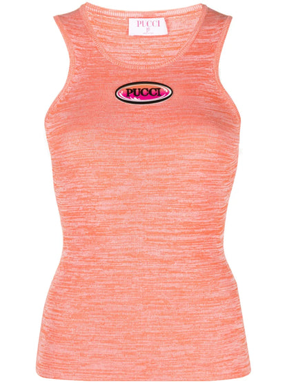Logo-Appliqué Knit Tank Top
