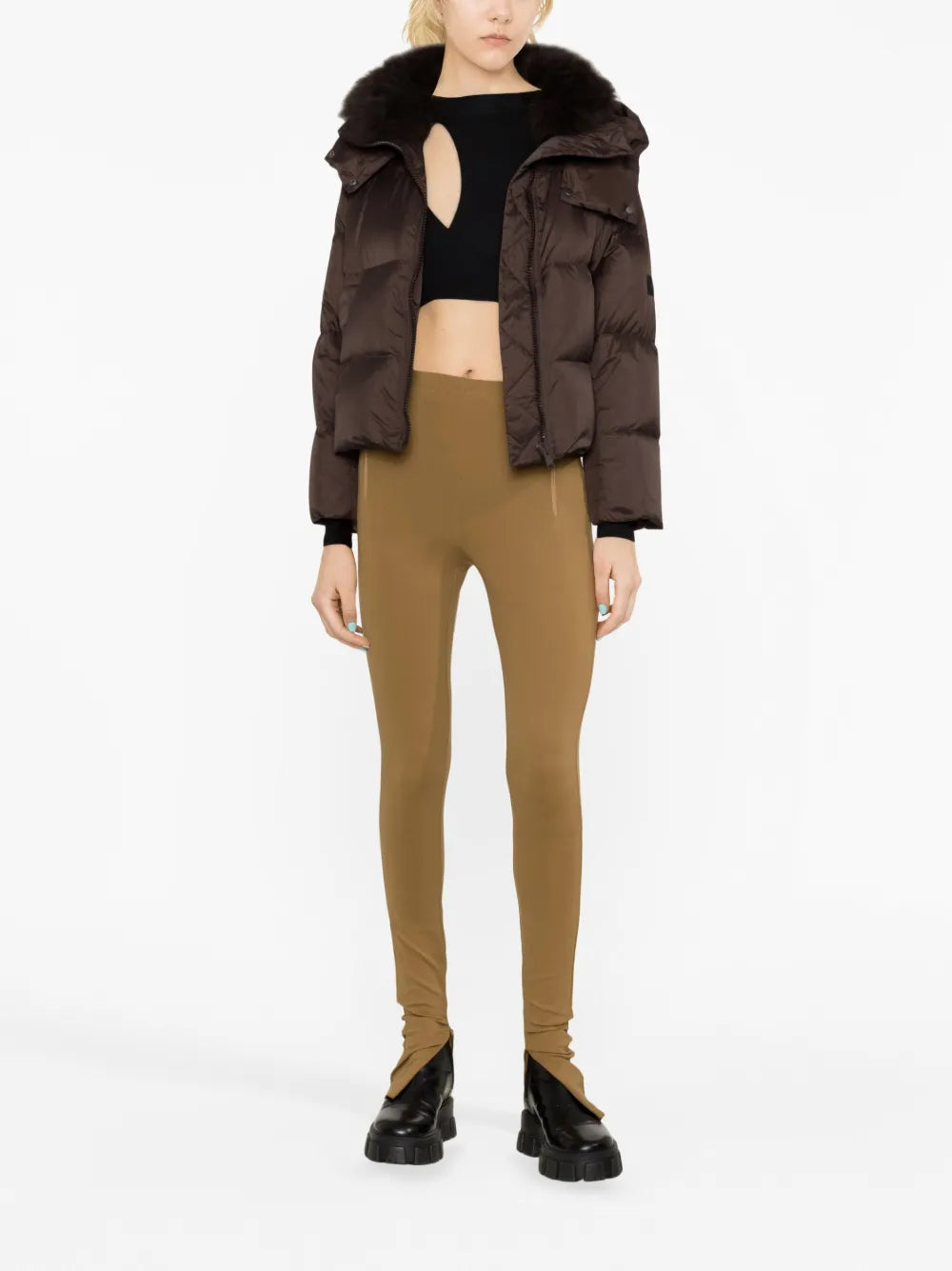 Ankle-Zip High-Waist Leggings