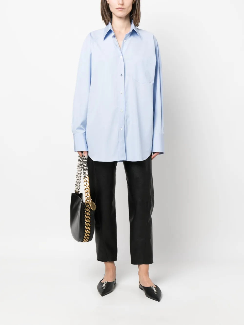 Oversized Long-Sleeve Cotton Shirt