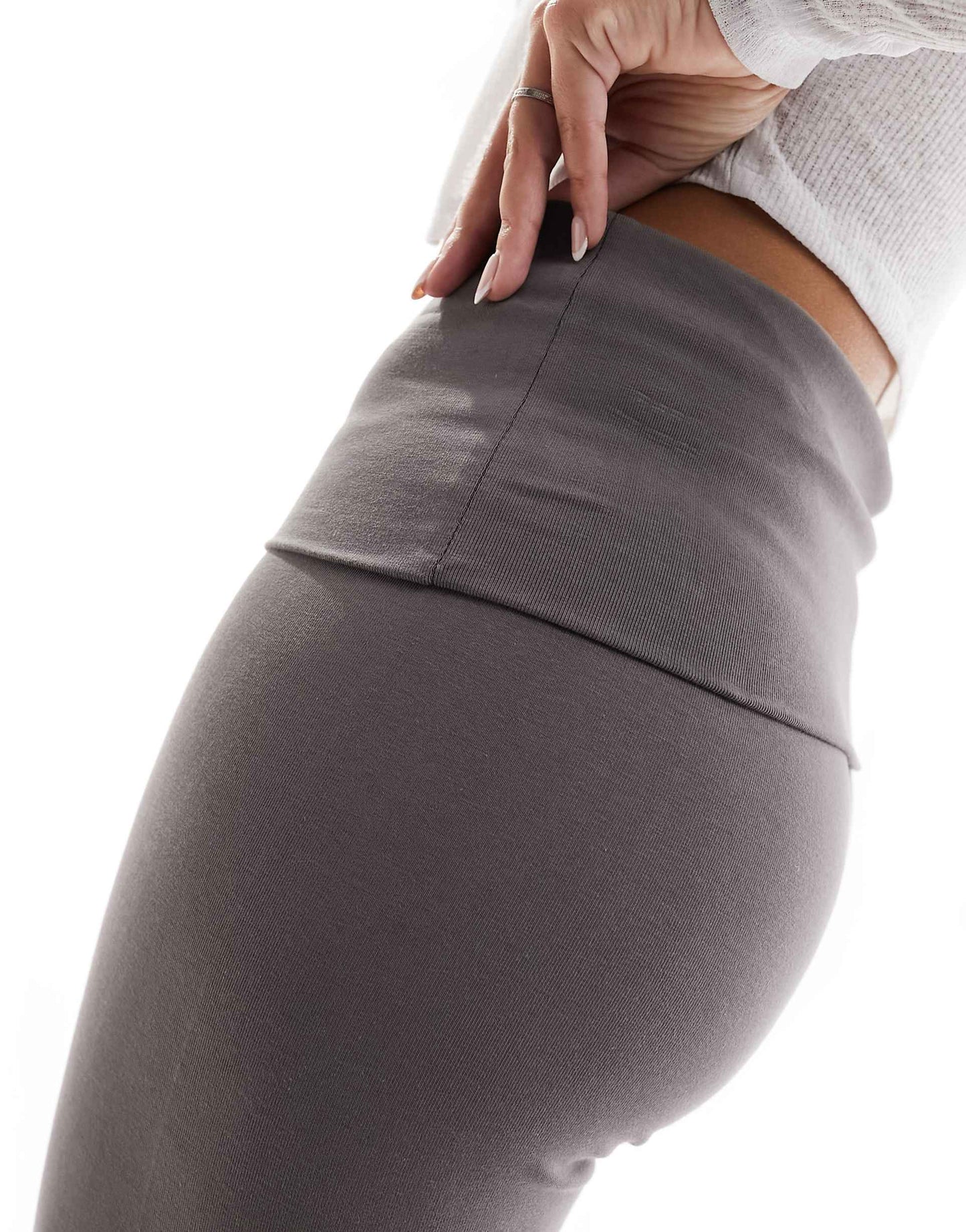 Flare Legging With Fold Over Waist