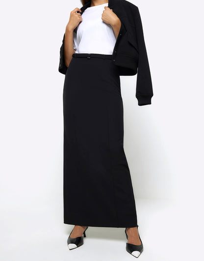 A-Line Pencil Maxi Skirt