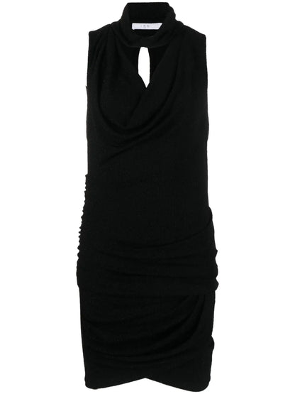 Mikano Cowl-Neck Minidress