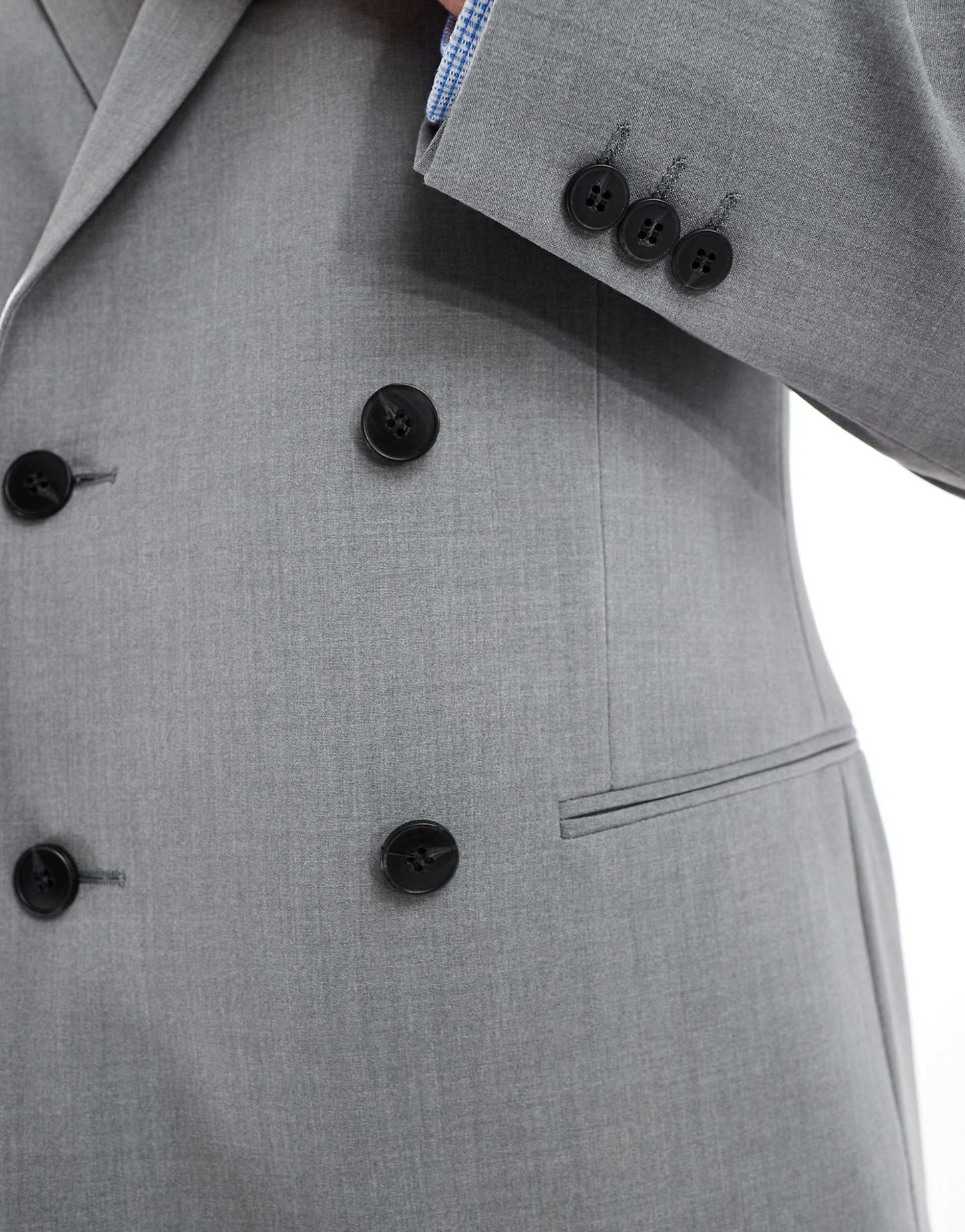 Skinny Double Breasted Suit Jacket