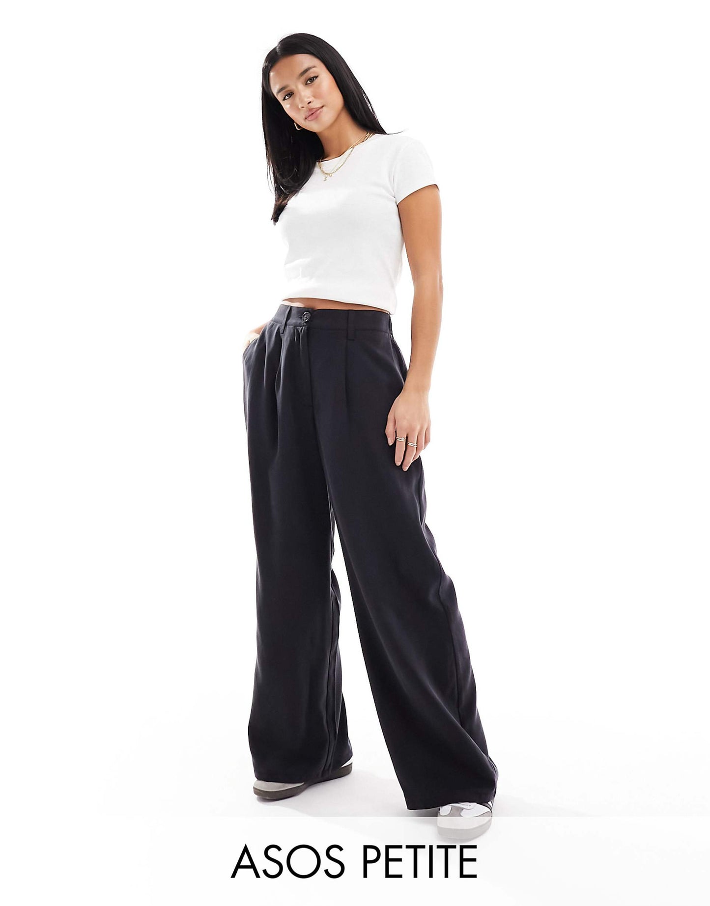 Petite Relaxed Straight Leg Trousers