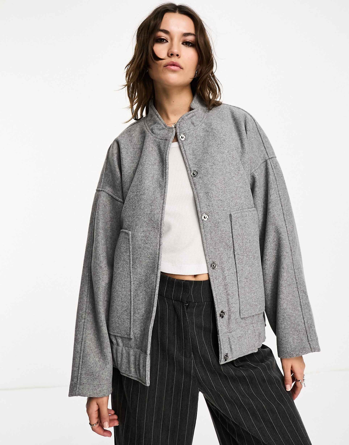 Brushed Bomber Jacket