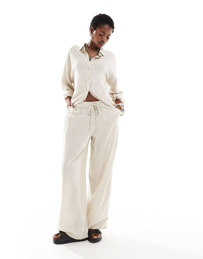 Loose Fit Linen Mix Trouser Co-Ord