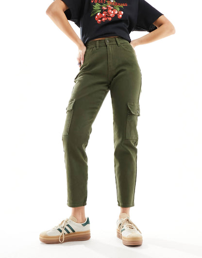 Moni High Waisted Ultility Cargo Jeans
