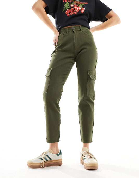 Moni High Waisted Ultility Cargo Jeans