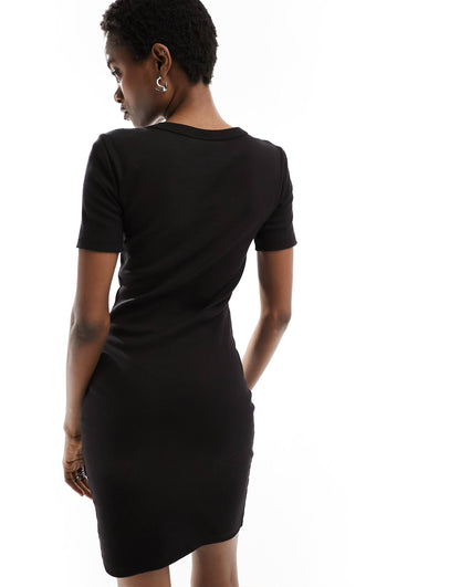 Ribbed Mini T-Shirt Dress