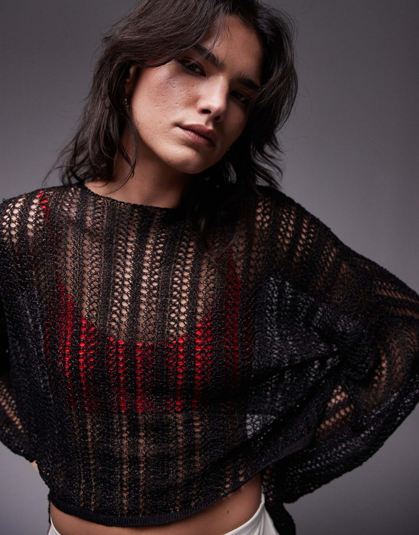 Knitted Sheer Knit Jumper
