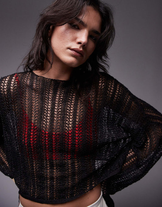Knitted Sheer Knit Jumper