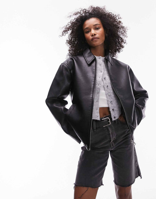 Faux Leather Jacket