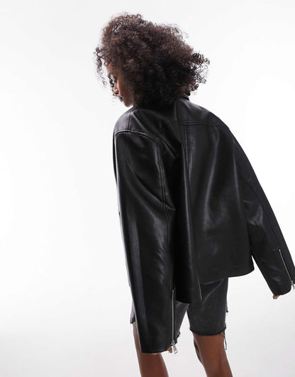Faux Leather Jacket