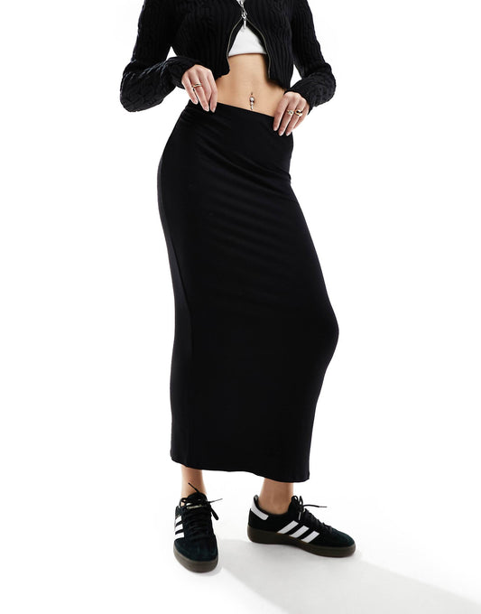 Staple Rib Maxi Skirt