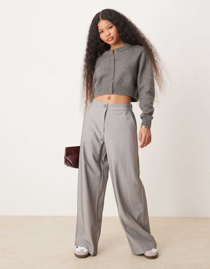 Petite Tailored Relaxed Straight Leg Trousers