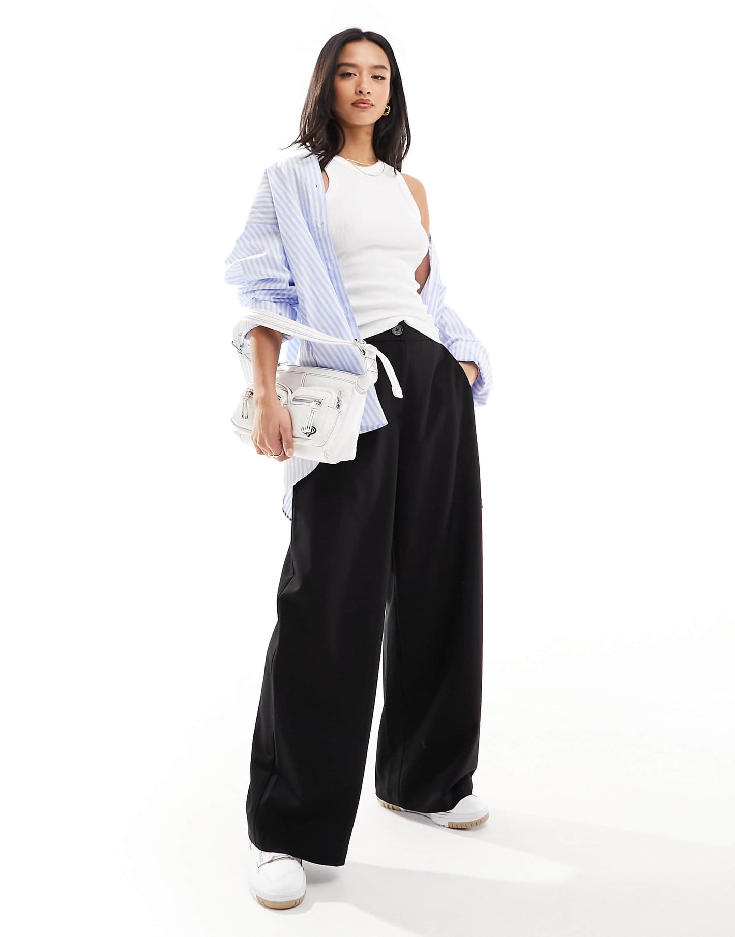 Petite Tailored Relaxed Straight Leg Trousers