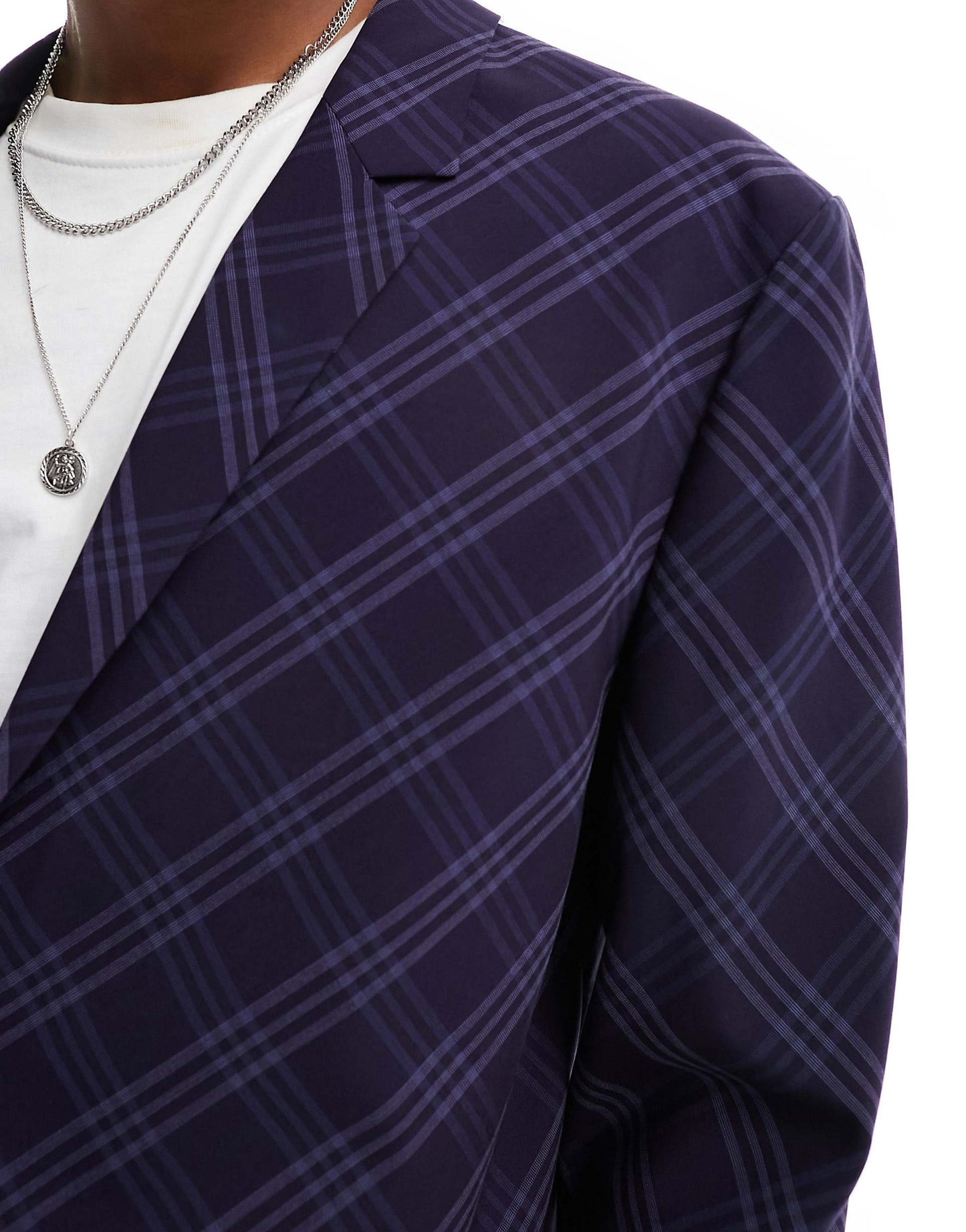 Relaxed Check Suit Jacket