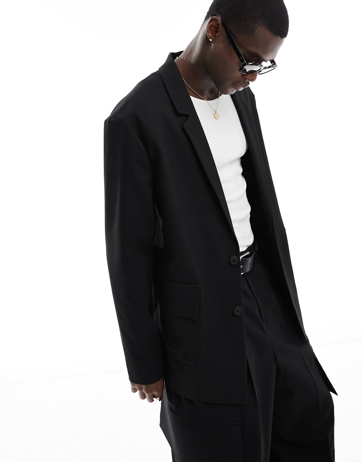 Relaxed Twill Suit Jacket