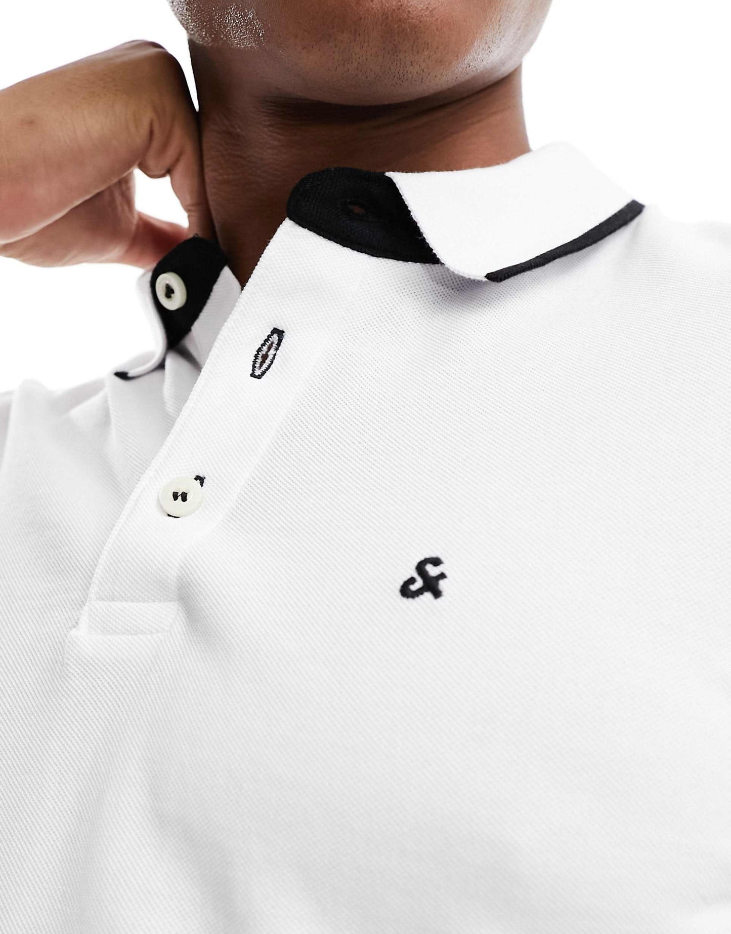 Essentials Slim Fit Tipped Pique Logo Polo