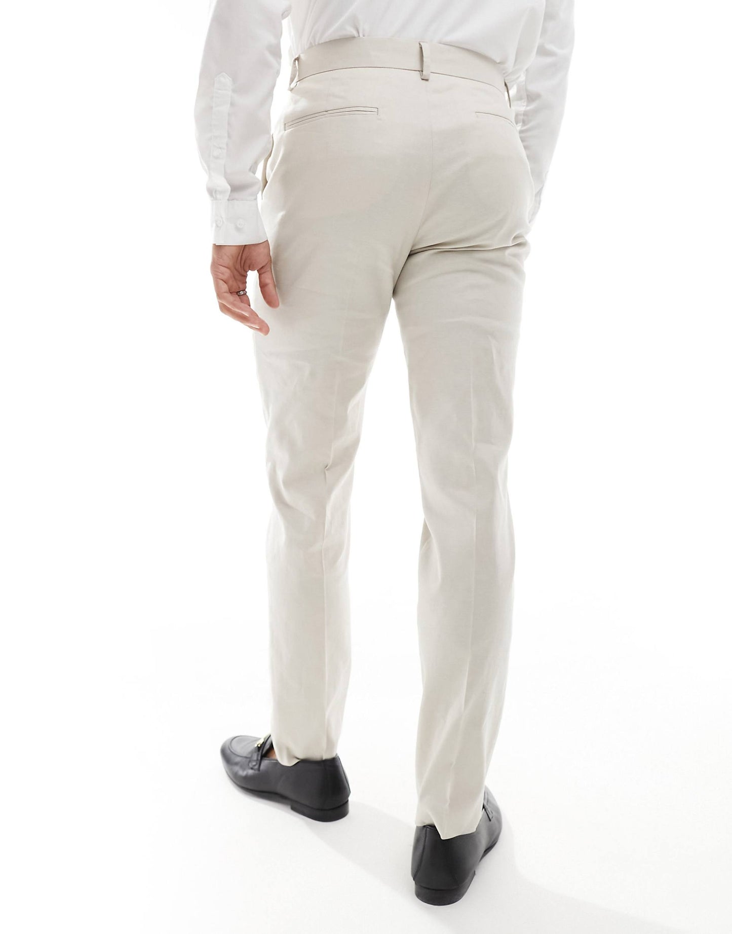 Slim With Linen Suit Trousers