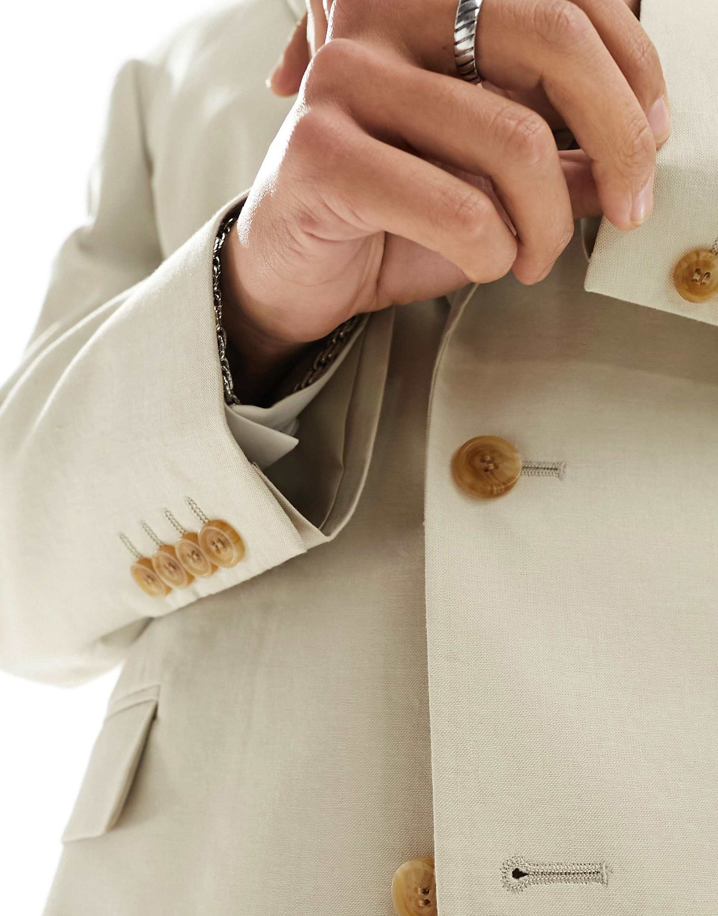 Slim With Linen Suit Jacket